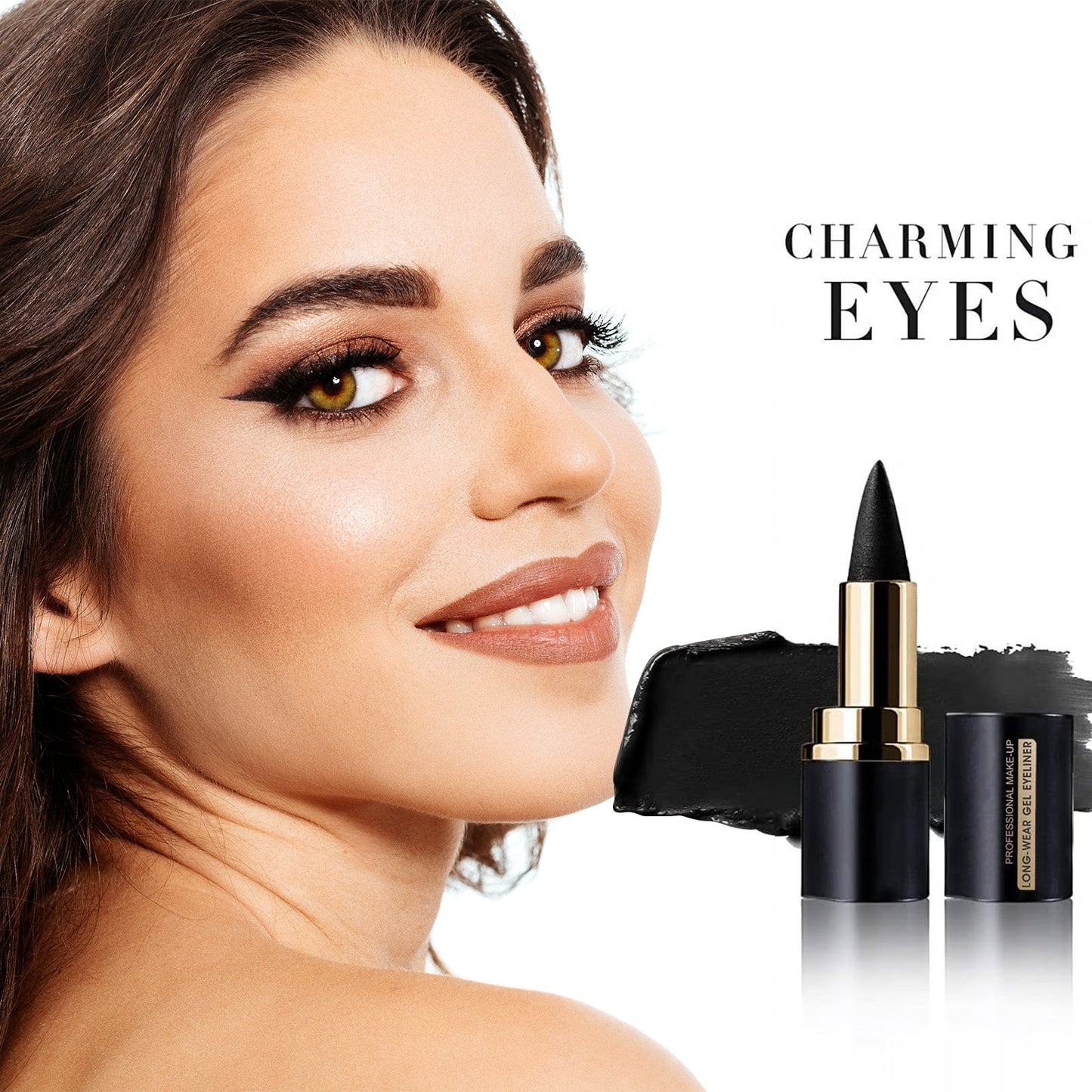 Zwarte eyeliner cream