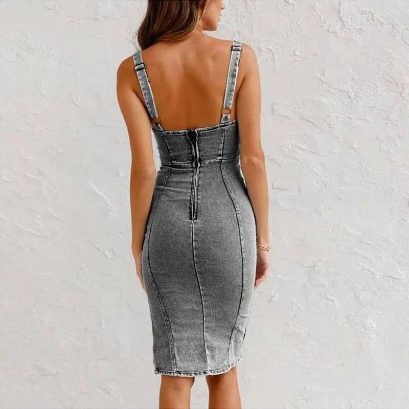 Denim zomerjurk