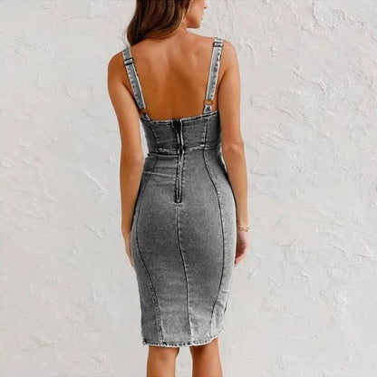 Denim zomerjurk